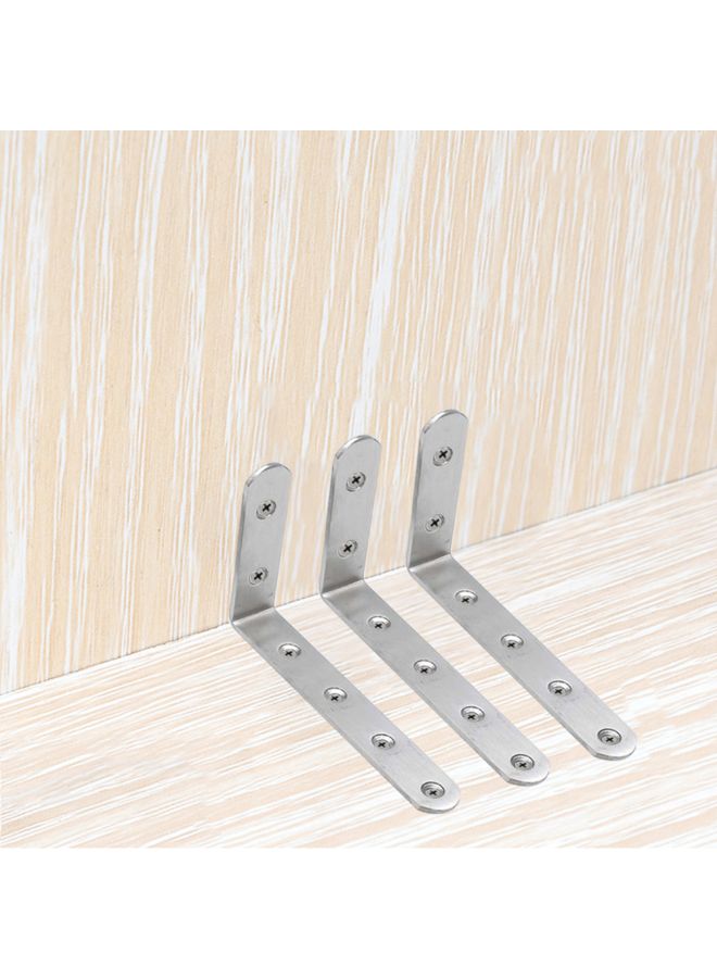 4-Piece Corner Brace Angle Bracket Silver 0.297kg - Image 4