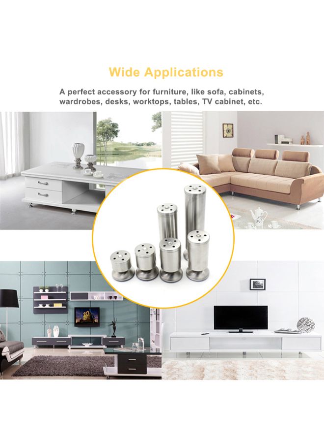 رجل خزانة قابلة للتعديل مضادة للانزلاق فضي 0.13كيلوجرام - Image 3