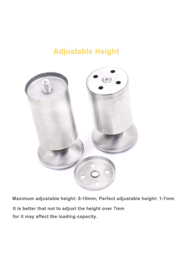 Generic Non Slip Adjustable Cabinet Leg Silver 0.11kg  - Image 5