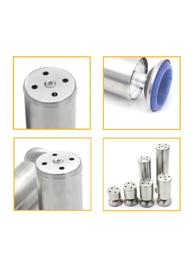 Non Slip Adjustable Cabinet Leg Silver 0.11kg