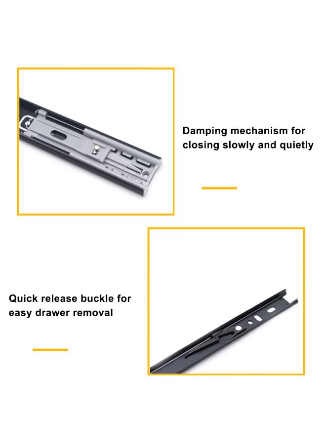 Generic 2-Piece Ball Bearing Drawer Slide Black 16inch  - Image 5