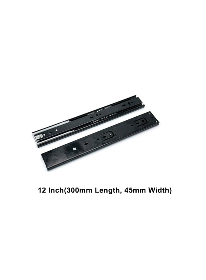 2-Piece Ball Bearing Drawer Slide Black 12inch  - Image 4