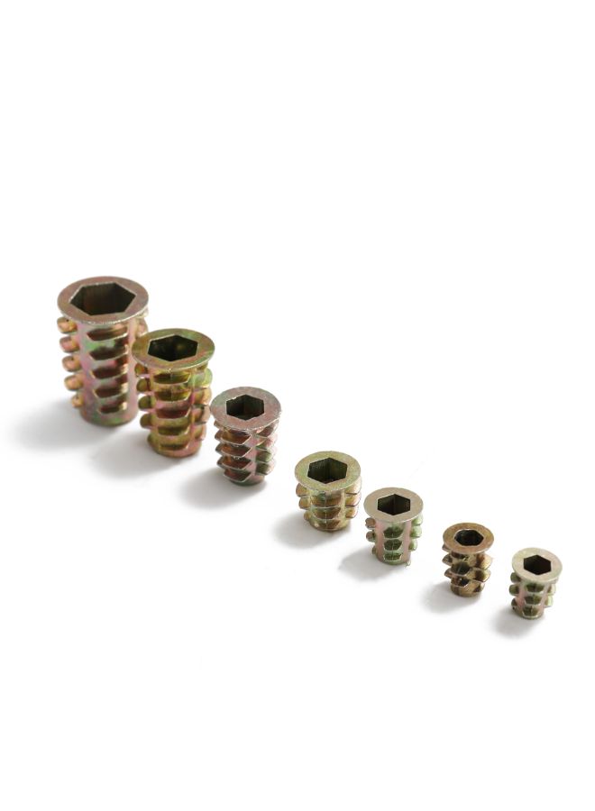 100-Piece Screw Socket Nut Multicolour 0.206kg