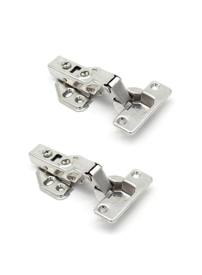 2-Piece Hydraulic Buffer Cabinet Door Hinge Silver 0.175kg  - Image 3
