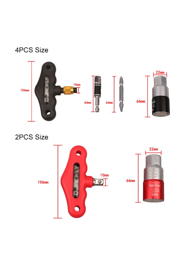 Generic Universal Multi-Use Socket Sleeve Set Red 0.27kg  - Image 3