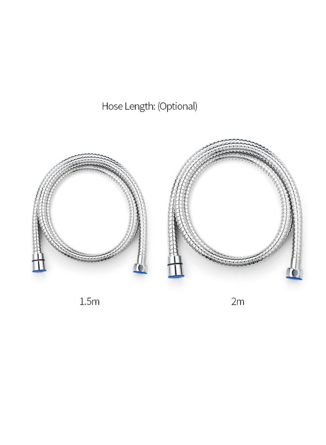 Bath Shower Sprayer Hose Silver 79inch - Image 5