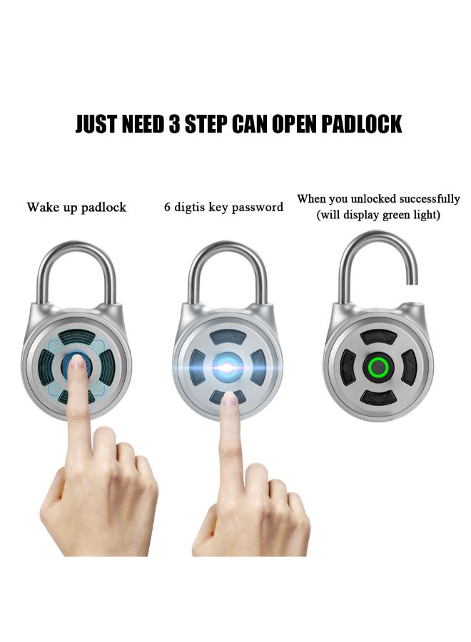 Anti-Theft Padlock For Door/Luggage Case Silver 0.117kg - Image 5