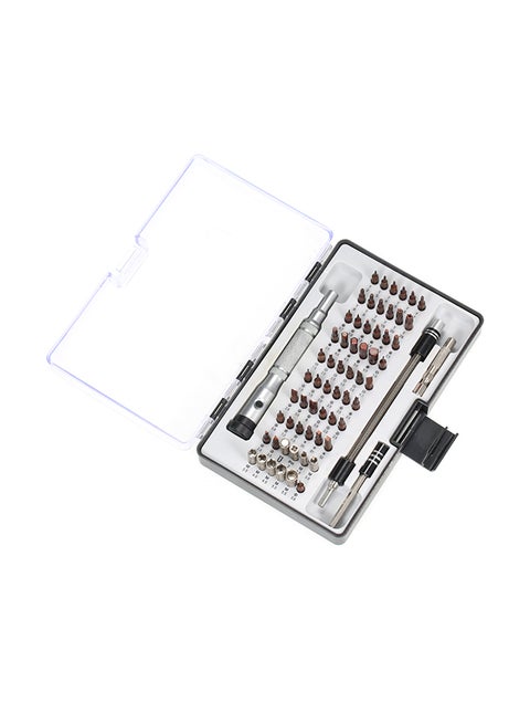 64-In-1 Precise Screwdriver Set With 60 Bit Multicolour 19 × 12 × 4centimeter