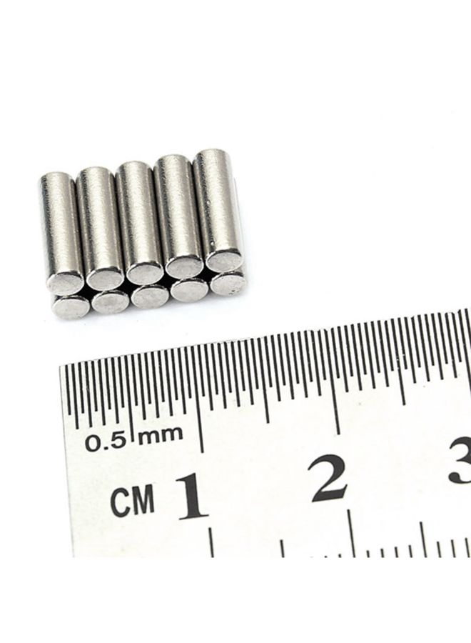 ماركة غير محددة مغناطيس أرضي قوي من النيوديميوم من 10 قطع فضي 3 x 10مم  - Image 3