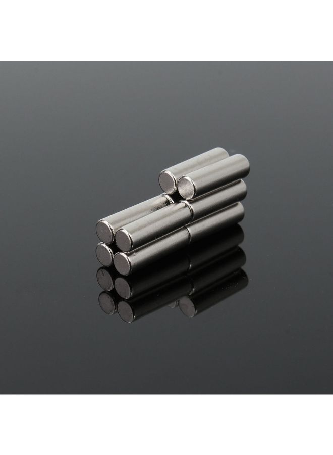 ماركة غير محددة مغناطيس أرضي قوي من النيوديميوم من 10 قطع فضي 3 x 10مم  - Image 4