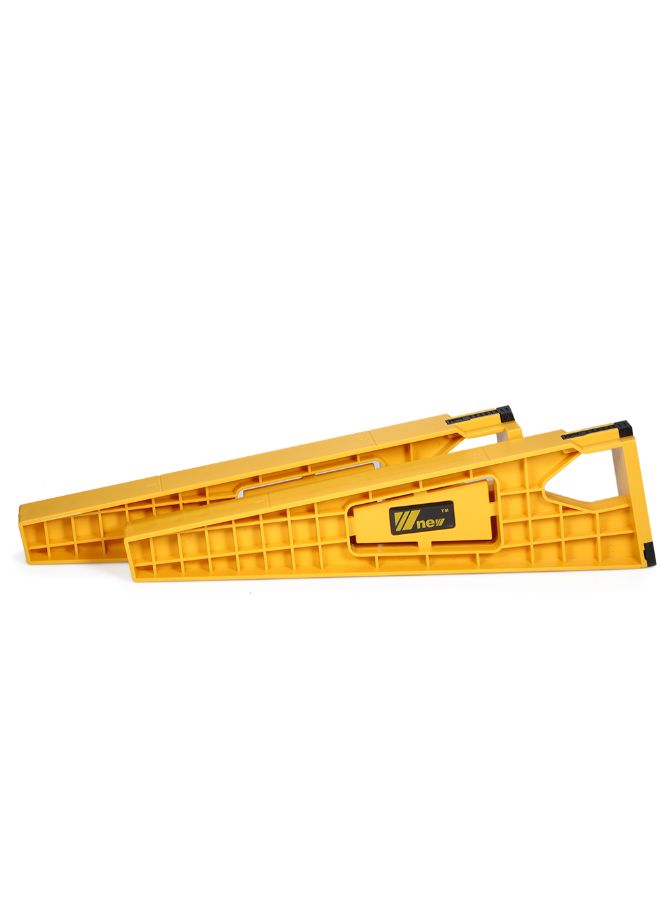 2-Piece Cabinet Drawer Sliding Rail Install Guide Tool Yellow  - Image 4
