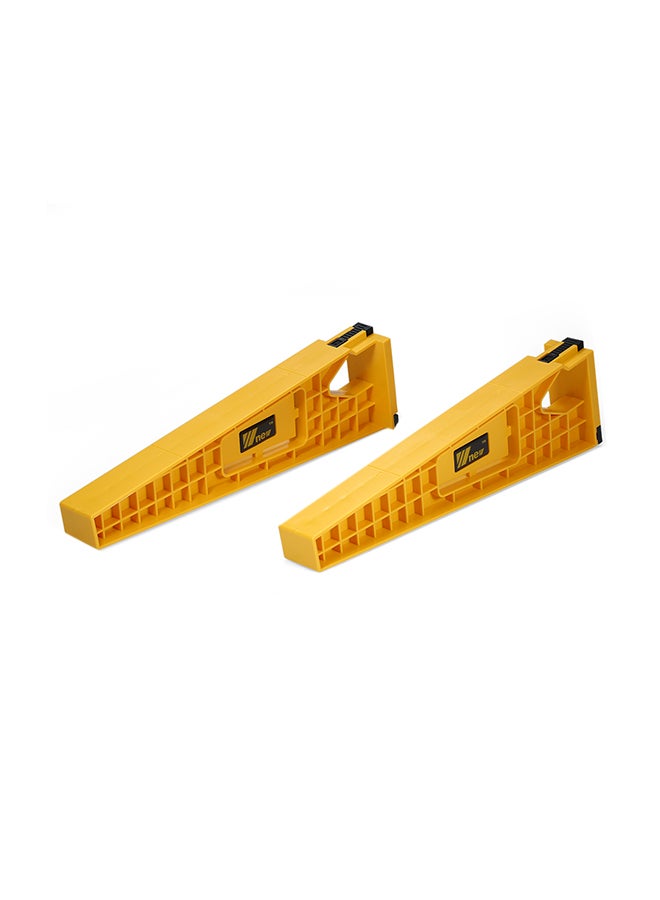 2-Piece Cabinet Drawer Sliding Rail Install Guide Tool Yellow  - Image 1