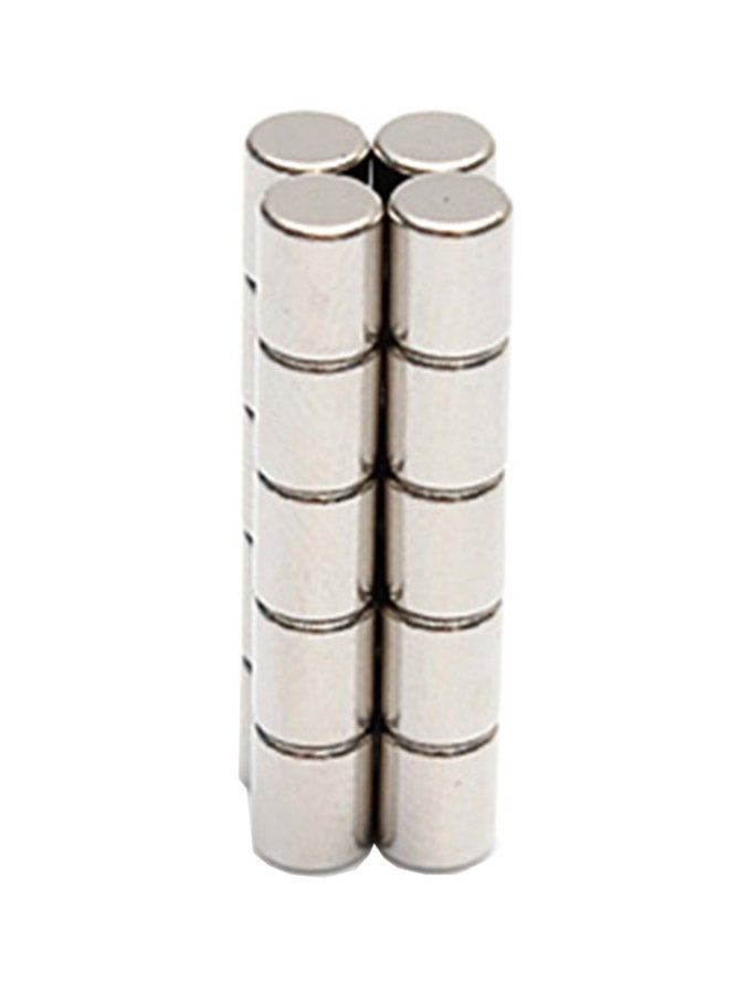 20-Piece Strong Earth Neodymium Magnet Block Silver 4 x 5mm - Image 1