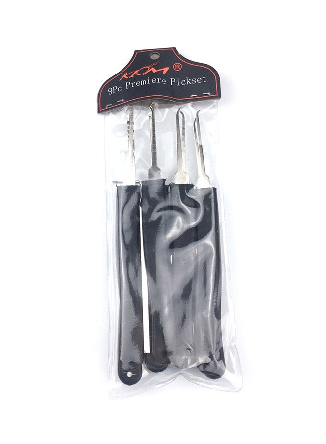 طقم ملاقط وخطاطيف بتصميم متين معبأ في حقيبة، مكون من 9 قطع أسود 0.045كيلوجرام - Image 1