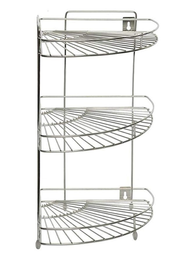 Multipurpose Corner Storage Rack Silver