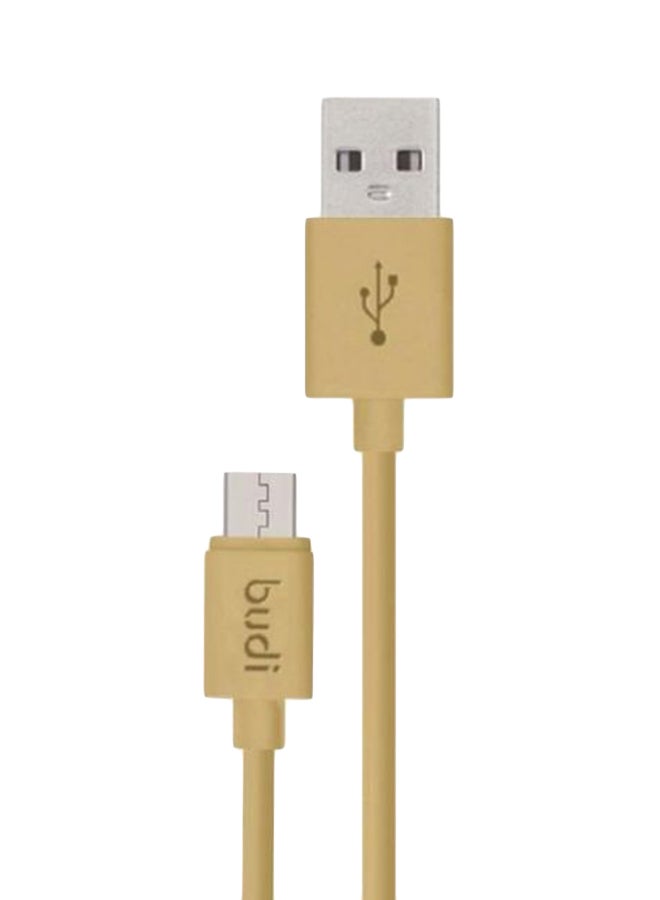 بودي كابل شحن سريع ومزامنة بيانات مزود بمنفذ مايكرو USB لجهاز سامسونج ذهبي/فضي