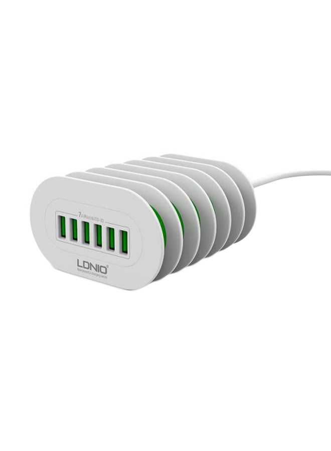 LDNIO 6-Port Desktop Charger With Cradle Holder White - Image 1