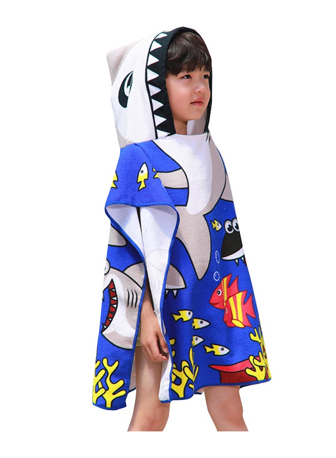Generic - Tiger Shark Fast Drying Hooded Beach Towel Multicolour 120 x 60cm - Image 1