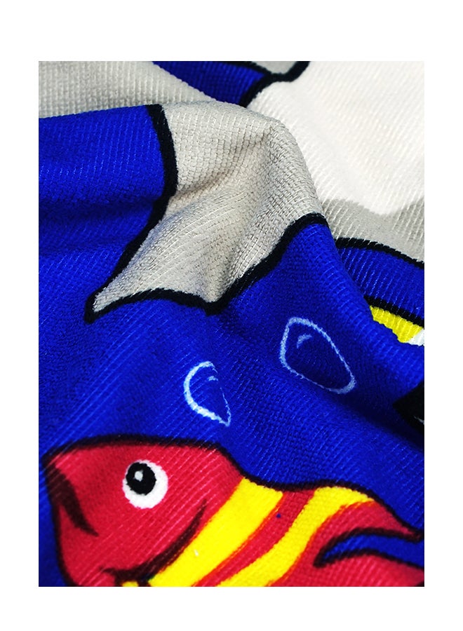 Generic - Tiger Shark Fast Drying Hooded Beach Towel Multicolour 120 x 60cm - Image 1