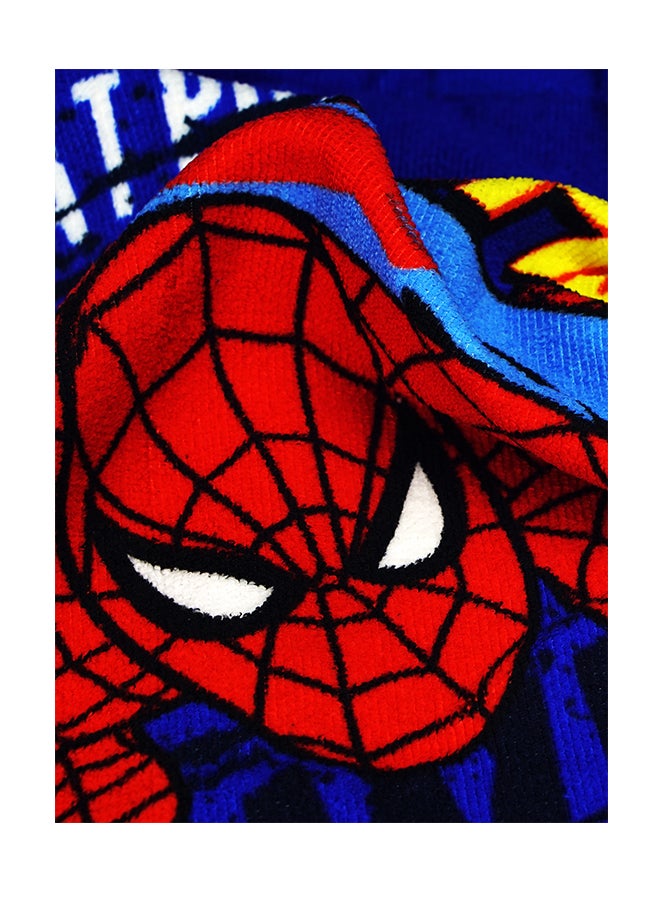 Spiderman Fast Drying Hooded Beach Towel Blue/Red 120 x 60cm  - Image 3