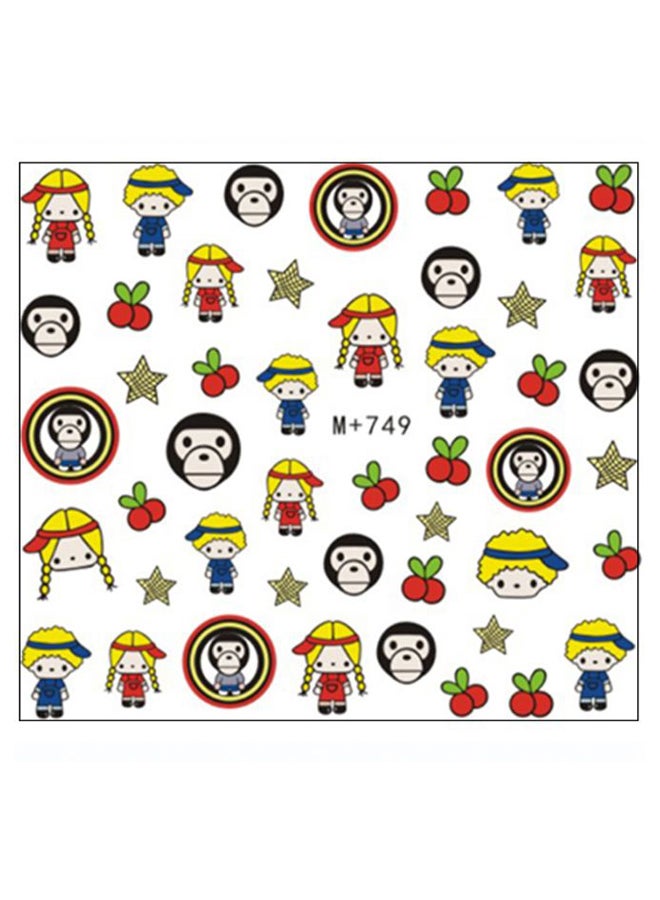 شاربدو ملصقات زينة للأظافر متعدد الألوان