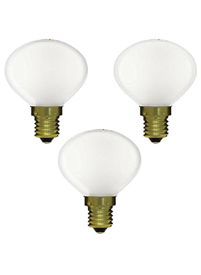 3-Piece Round 2W Bulb Set White 10 x 18centimeter