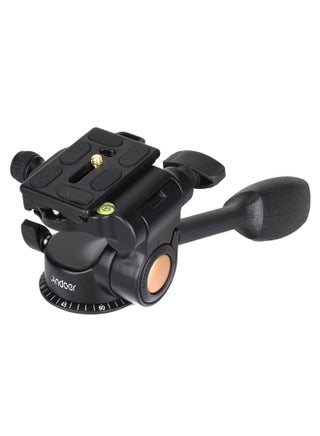 3-Way Fluid Ball Head Tripod Stand With Quick Release Plate Black - v1565292955/N28948361A_1