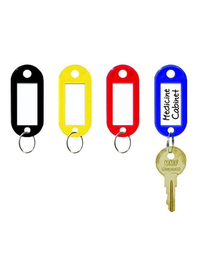 20-Piece Key Tag With Label Window Red/Blue/Yellow