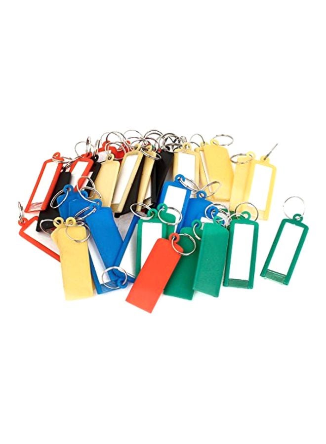 50-Piece Ring Key Tag Green/Blue/Red