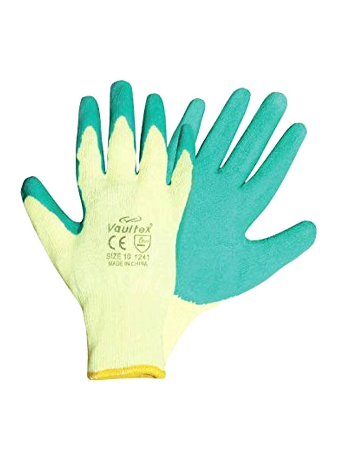 Vaultex Protective latex Coated Gloves Yellow/Blue  - Image 1