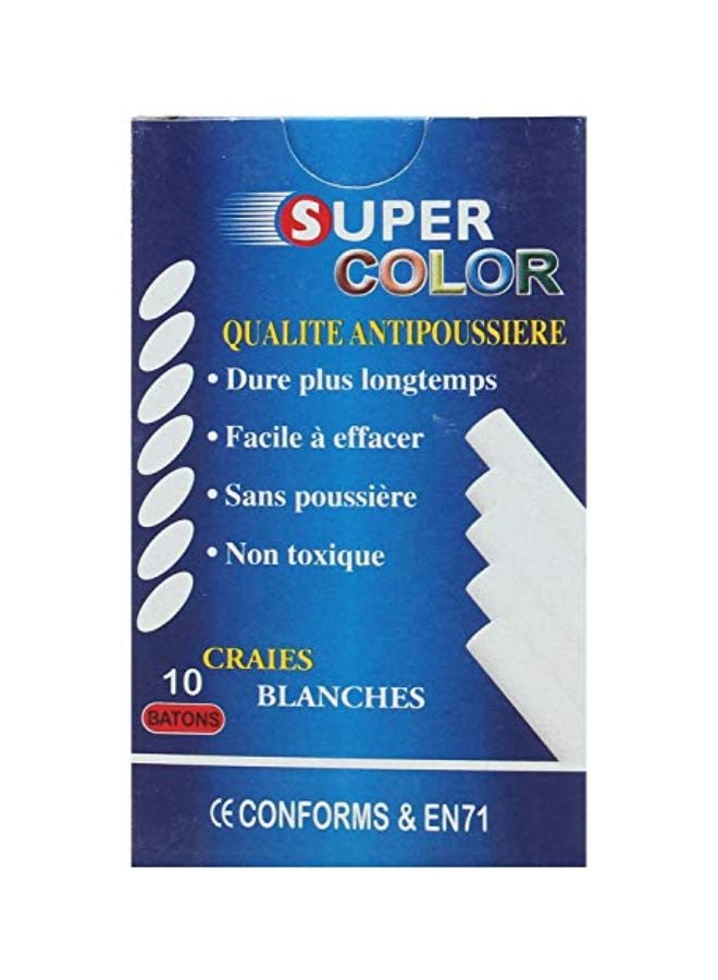 10-Piece Chalk Set White - Image 2