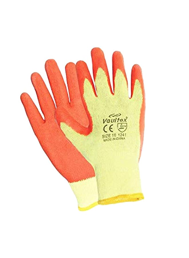 Vaultex - Latex Coated Hand Gloves Orange/Yellow - Image 1