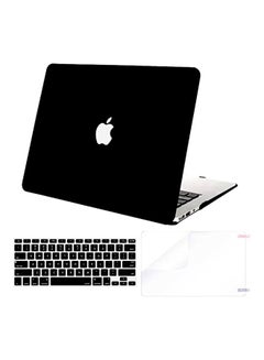 Hard Case And Keyboard Cover With Screen Protector For Apple MacBook Air A1466/A1369 13-Inch Black