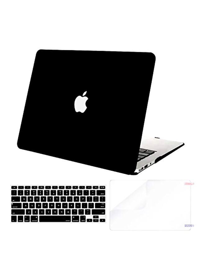 Mosiso - Hard Case And Keyboard Cover With Screen Protector For Apple MacBook Air A1466/A1369 13-Inch Black - Image 1
