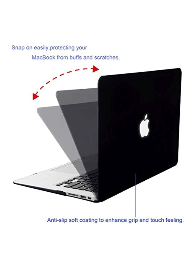 Mosiso - Hard Case And Keyboard Cover With Screen Protector For Apple MacBook Air A1466/A1369 13-Inch Black - Image 1