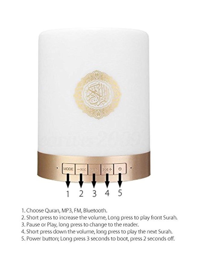 Generic Bluetooth Lamp Speaker White/Gold  - Image 5