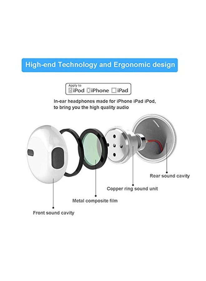 XBRN - In-Ear Earphones With Lightning Connector White - Image 1