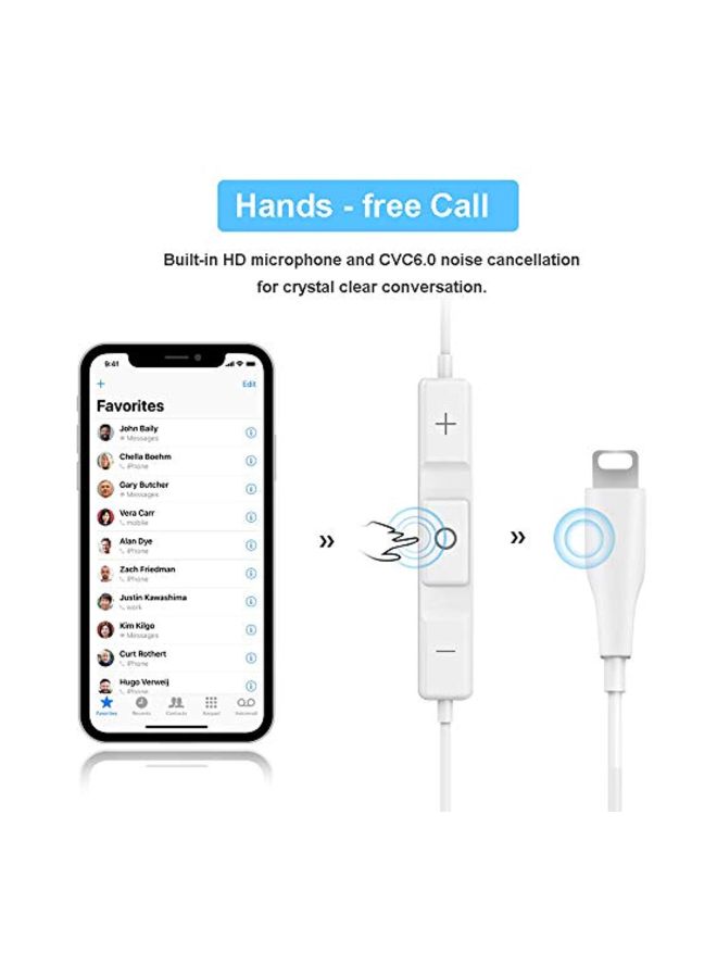 XBRN - In-Ear Earphones With Lightning Connector White - Image 1