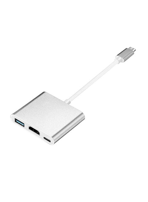 HDMI (4K) USB 3.0 And Type-C To USB-C Adapter For Apple Macbook And Chromebook White