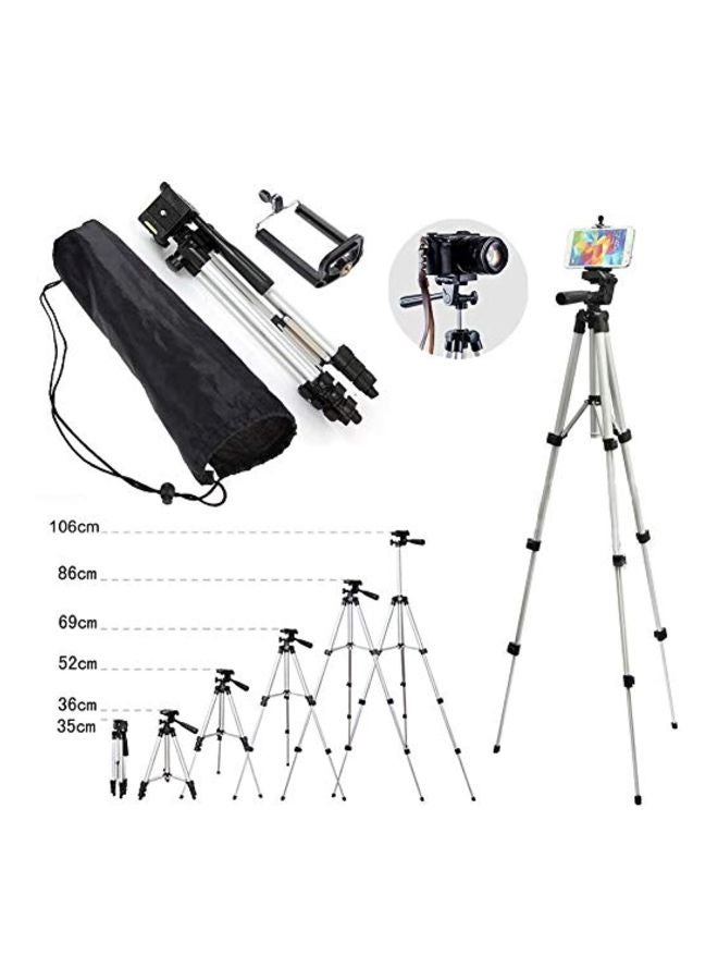 Adjustable Tripod Stand For Smartphones Silver/Black - Image 4