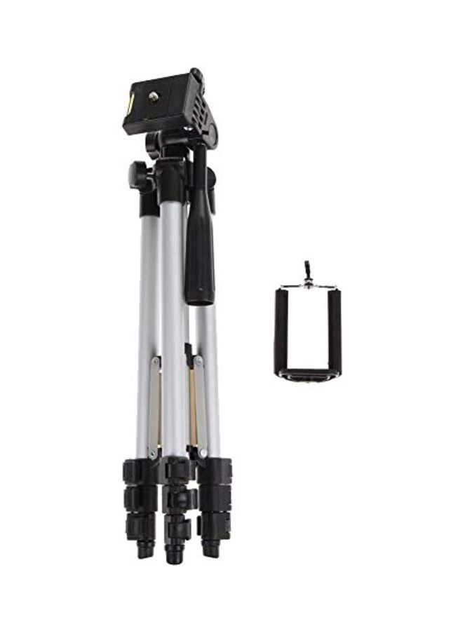 Adjustable Tripod Stand For Smartphones Silver/Black - Image 3