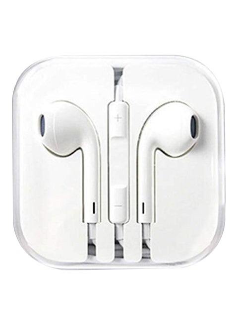 In-Ear Headsets For Apple iPhone 5/Samsung Mobile Phones With Mic White