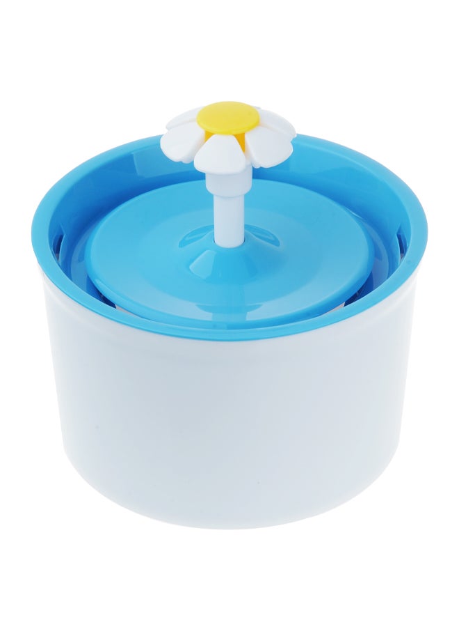 Pet Water Drinking Fountain White/Blue - Image 1