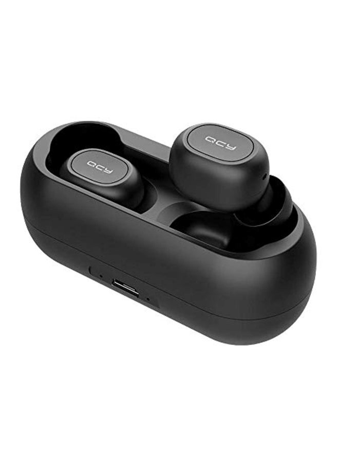 QCY - T1 Bluetooth In-Ear Earphones With Mic Black - Image 1