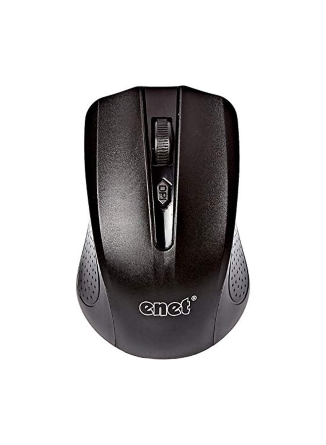 Enet Wireless Optical Mouse Black  - Image 2