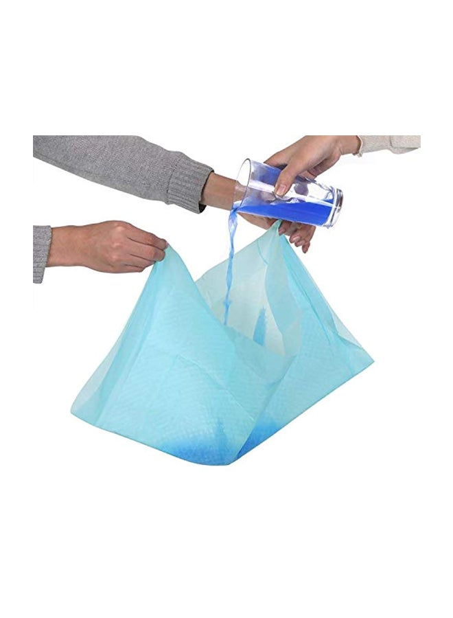 طقم وسائد تبول للحيوانات الأليفة تستعمل مرة واحدة مكون من 100 قطعة أبيض/أزرق - Image 4