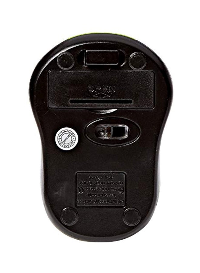 Enet Wireless Optical Mouse Green/Black  - Image 2