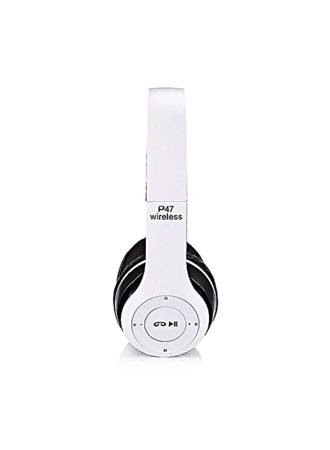 Generic - P47 Bluetooth Wireless On-Ear Headphone White/Black - Image 1