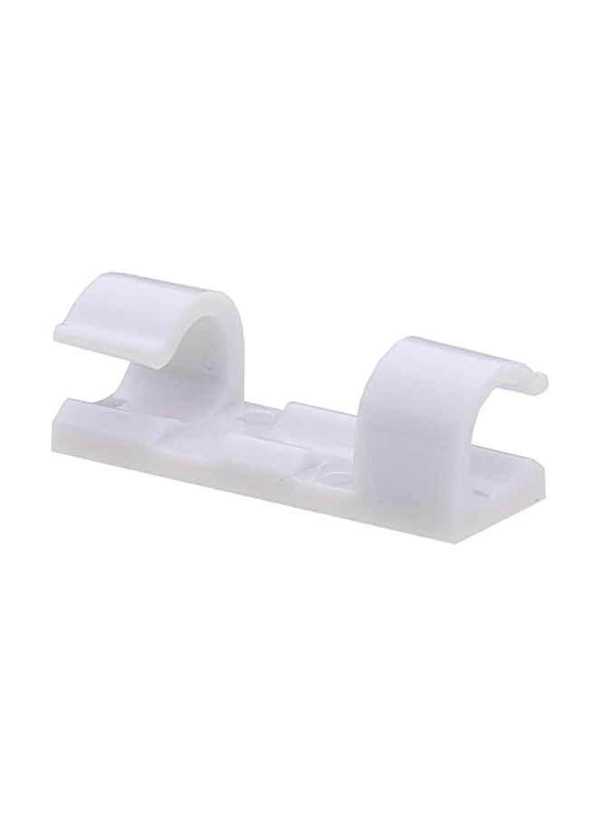 20-Piece Cable Clips Organizer White - Image 1