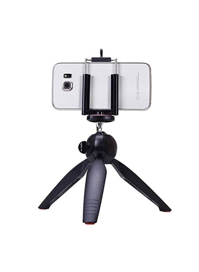Yungteng Mini Tripod With Phone Holder Clip Black  - Image 2